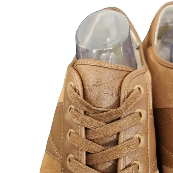 VIONIC JEROME MENS 11.5 CASUAL SNEAKERS TAN LEATHER SUEDE Y2K BOWLING 2000s - Picture 6 of 11